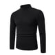 thumbnail image 1 of pstuiky camisas de hombre de manga larga, Camiseta de cuello alto simulado con listones intensificados de color liso para hombre tops de invierno para hombre m, 1 of 6