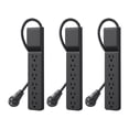 thumbnail image 1 of Regleta de 6 tomacorrientes Belkin, protector contra sobretensiones con cable de extensión resistente de 1,8 m de largo y enchufe de CA giratorio de 360 ​​grados para salas de conferencias, computador, 1 of 5