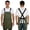 Army Green L, variant on UNIWELL Canvas Cooking Apron for Kitchen Baking Grilling BBQ, Adjustable Cross Back Apron with Pockets for Chef Bartender Barber Artist Gardener Black