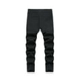 thumbnail image 2 of Boy's Stretch Fit Ripped Destroyed Jeans Pants Cargo Pants Classic Elastic Waist Straight Leg Multi-Pockets Comfy Kids Pants for Boys, 2 of 6