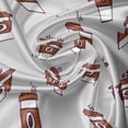 thumbnail image 7 of Ambesonne Espresso Grey Valance & Curtain, Coffee Cups Pattern, 55"x45", Pale Grey Cinnamon, 7 of 7