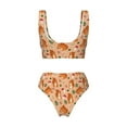 thumbnail image 5 of Daiia Squirrel And Mushroom Women's Bikini Set Two Piece Swimsuit High Waisted Bikini Adjustable Straps Bikini Perfect for Beach, Pool, and Summer Vacation-Large, 5 of 9
