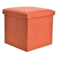 thumbnail image 4 of Raindrops Tabouret de Rangement Ménager Orange 1 Pce Design Pliable Texture Confortable pour Rangement, 4 of 8