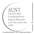 thumbnail image 3 of Aunt Secret Keeper Cool Slate Grey Script 24 inch Glass Round Wall Hanging Sign, 3 of 4