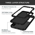 thumbnail image 3 of I-HONVA For Samsung Galaxy S23 Plus Case,3-Layer Military Grade Drop Protection Anti-Slip Bumper Rugged Shockproof Dustproof Protection 6.6 inch Phone Case,Full Black, 3 of 7
