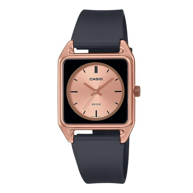 Casio Standard Montre pour Homme Analogique à Bracelet en Résine, Cadran Or Rose, Quartz MTP-B170-5EV