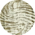thumbnail image 1 of Ahgly Company Tapis d'Intérieur Rond Abstrait Beige Brun Or Abstrait, 3 Pieds Rond, 1 of 6