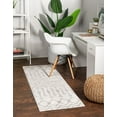 thumbnail image 2 of Rugs.com Bohemian Trellis Collection Rug – 8 Ft Runner Pearl Low Rug Perfect For Hallways, Entryways, 2 of 8