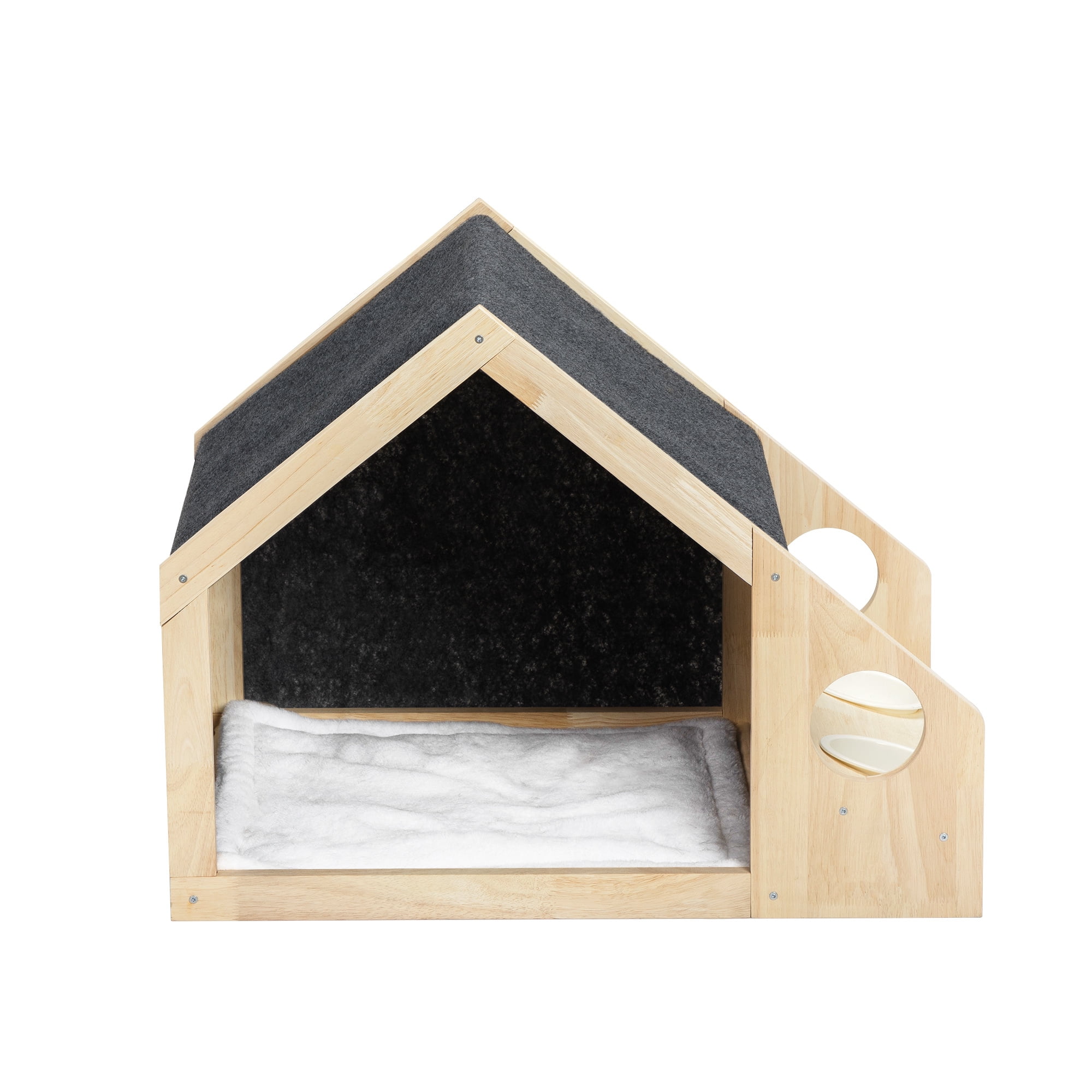 Kepooman Pet House for Small Medium Large Dogs with Bowl, 22 Inch High Large Doghouse Indoor Outdoor Durable Pet House with Mat Cat House, Beige Kepooman Pet House for Small Medium Large Dogs with Bowl, 22 Inch High Large Doghouse Indoor Outdoor Durable Pet House with Mat Cat House, Beige