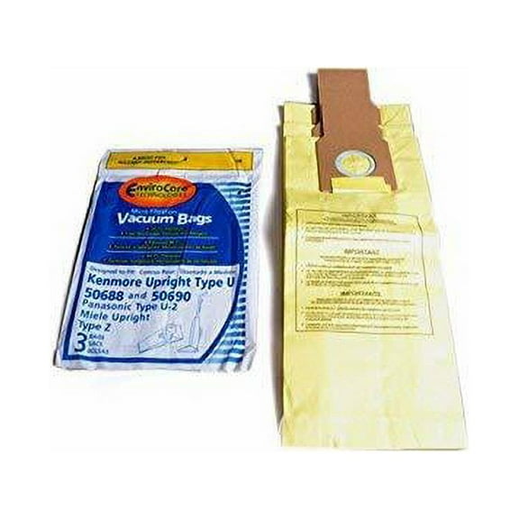 Compatible with Kenmore 5068 Type U Envirocare Upright Vacuum 3 Paper Bags # 159