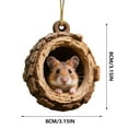 thumbnail image 3 of Dongrere Animals Christmas ornaments Hanging Acrylic Ornament with Loop - Ideal Holiday Gift for Home & Car Decorations, 3 of 9