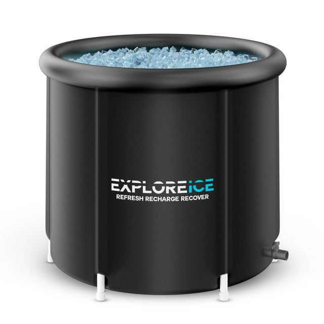 Explore Ice Bath Pro Max Très Grande Baignoire à Plongeon pour Athlètes contre le Froid, Noire