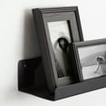 thumbnail image 6 of Kate and Laurel Mezzo Modern Metal Ledge Shelf Set, Black 2 Piece, 6 of 6