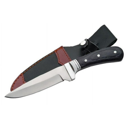 FIXED-BLADE HUNTING KNIFE | Rite Edge Black Silver Blade Camping Survival