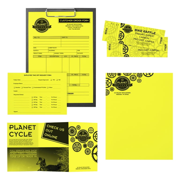 Lift-Off Lemon Card Stock - 8 1/2 x 11 in 65 lb Cover Smooth