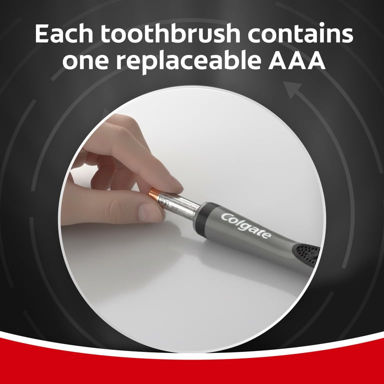 Colgate 360 Vibrate Charcoal Battery Toothbrush, Soft photo 8