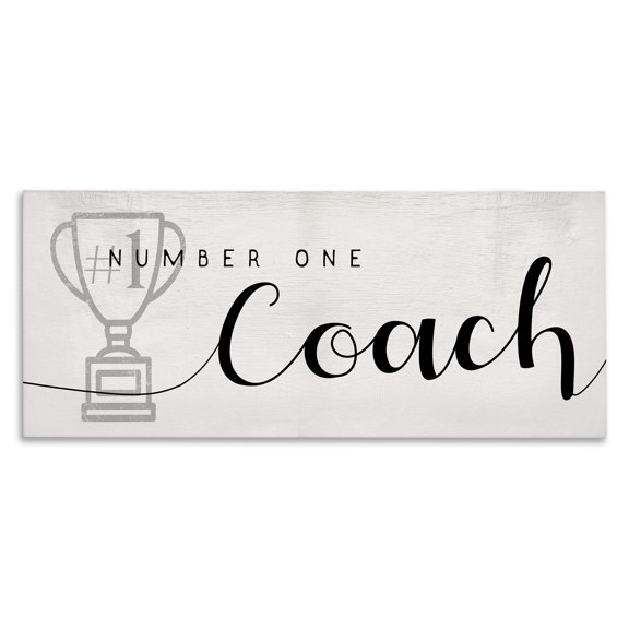 Stupell Industries Cottage Number One Coach Phrase Grey Trophy Detail Canvas Art, 48 x 20, by Lil' Rue