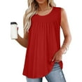 thumbnail image 3 of Tank Tops for Women 2045 Vacation, Athletic Tops Women Loose Petite Work Blouses for Women Office Professional Long Dress Shirts to Wear with Leggings, 3 of 5