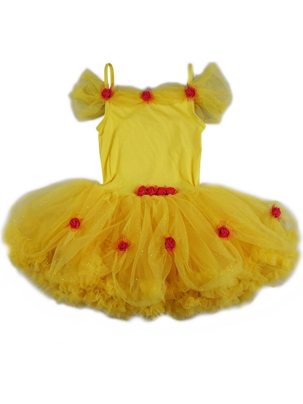 fluffy yellow dress