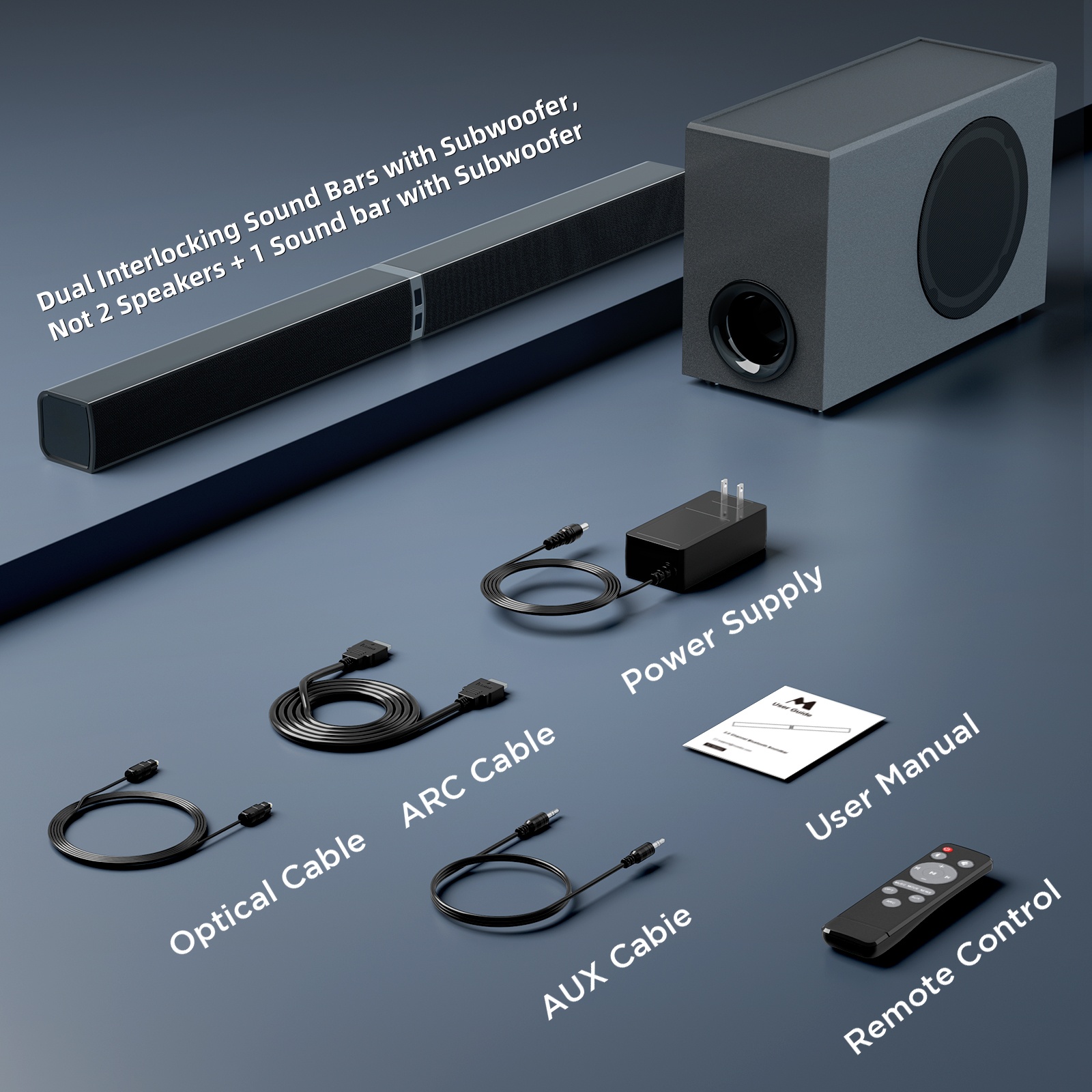 COWIN 120W Soundbar and Subwoofer with Bluetooth 5.3 photo 7