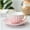 Pink, variant on Tea Cups and Saucers Set, Tea Cups Sets with Golden Spoon, Porcelain Teacup and Saucer, 7oz Pink Coffee Cup with Gold Trim, Cappuccino Cup Set for Womens Teas Party, Home Office Gifts