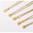 thumbnail image 4 of HANRU Gold Necklaces for Women Men Teen Girls Best Friend Fashion Trendy Figaro Chain Square Letters Stainless Steel Pendant Necklace Personalized 26 Alphabets 18K, 4 of 10