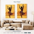 thumbnail image 4 of Elephant Stock Indian Classical Dance Wall Art - Vertical Canvas Wall Art - Living Room Wall Decor - Dance Canvas - Black And Orange Decor - 32" x 48", 4 of 8