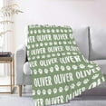thumbnail image 2 of Paw Print Name Custom Blanket Gifts Ultra Soft Cozy Throw Flannel Blanket, Lightweight Fuzzy Fleece Blanket Warm Plush Throw Blankets for Couch, Sofa, Bed 60"x80" for Adult, 2 of 6
