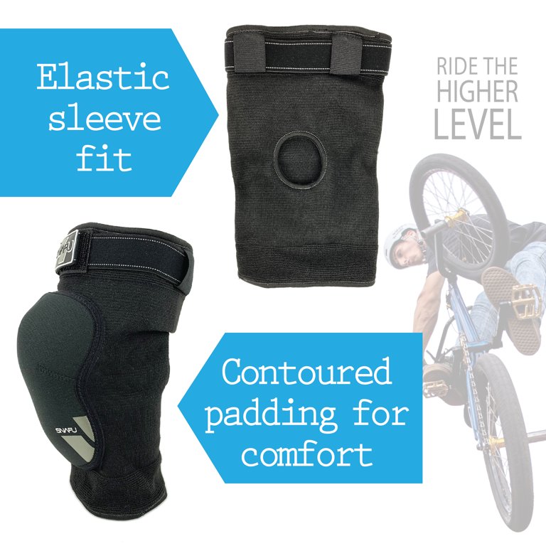 Snafu Multisport Knee and Elbow Pads (Fits Under Pants, Great for  Skateboard, Bike, BMX, Scooter, Unisex, Ages 8-14) 