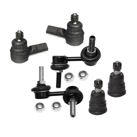 6 Pcs Suspension Front Sway Bar Links Outer Tie Rod Ends   Lower Ball Joints Passenger Driver Side Fits select: 2001-2005 HONDA CIVIC