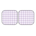 thumbnail image 5 of Lsque Purple Checkboard 2 PCS Windshield Sun Shade | CarFoldable Window Covers | Car Accessories Reflect UV for Universal Cars SUV Truck | Small, 5 of 7
