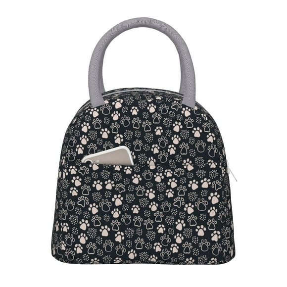 Easygdp Dog Paw Bolsa de Almuerzo Insulada Grande, Forro de Aluminio, Diseño Espacioso, a Prueba de Fugas, Ideal para Trabajo, Picnics, Viajes y Actividades al Aire Libre