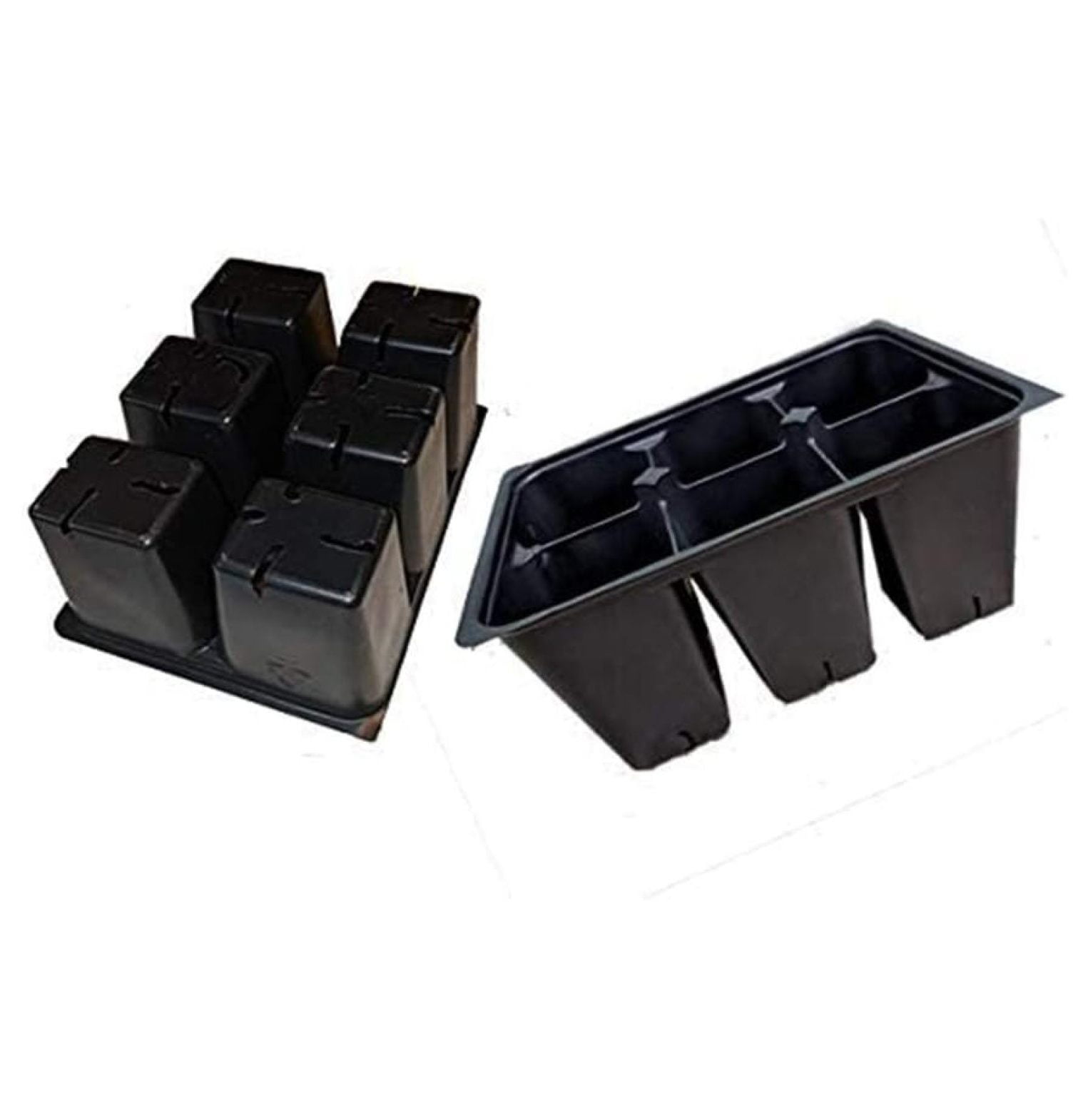 Seed Starter Trays 90 DEEP Extra Large Cells Total (15 Trays of 6 Cells Each) + 16 Labels