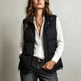thumbnail image 2 of Cmfcve Womens Plus Size Puffer Vest Winter Warm Sleeveless Padded Jacket Stand Collar Full Zip Casual Outerwear, 2 of 8