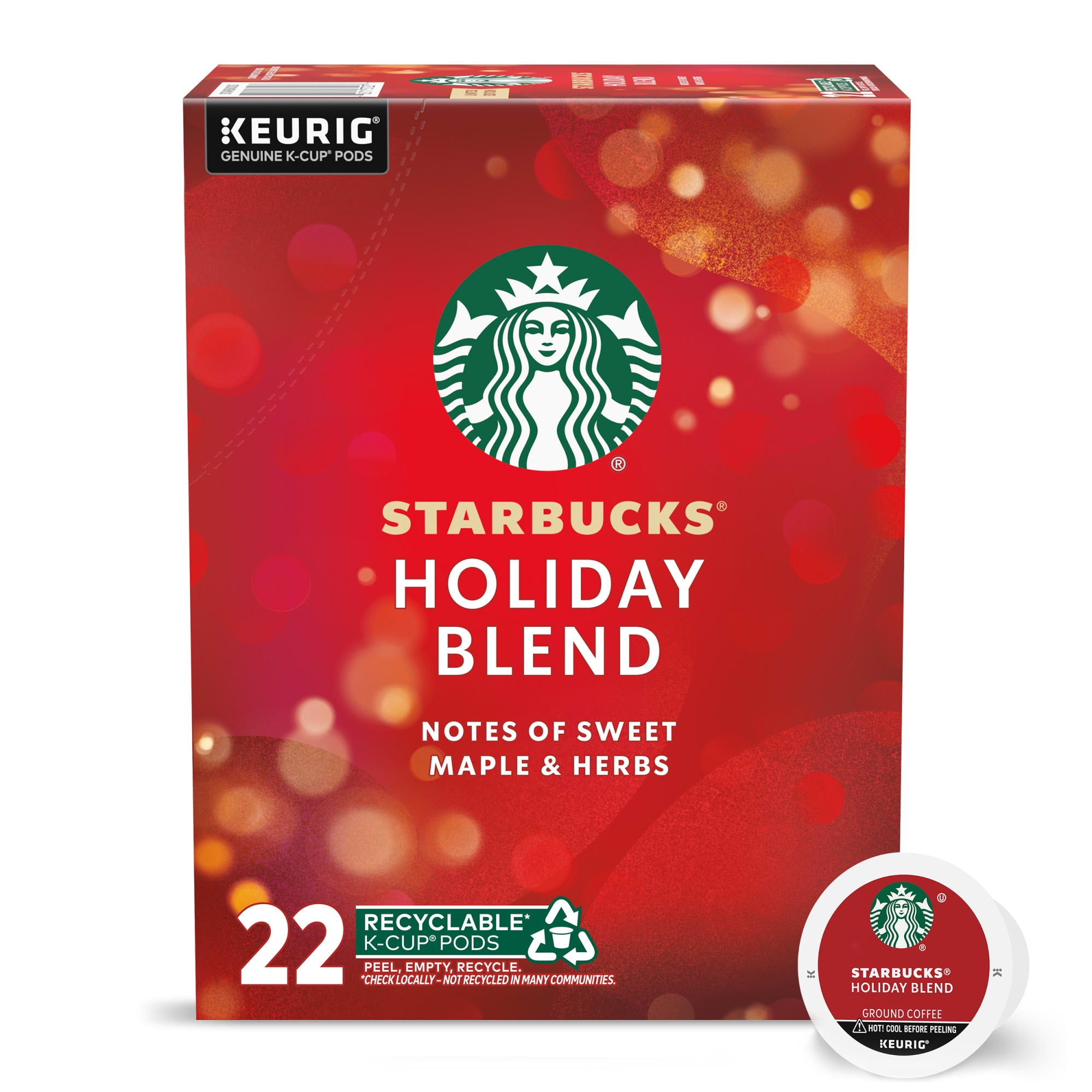 4 pack) Starbucks Holiday Blend, Medium Roast Keurig K-Cup 4 pack) Starbucks Holiday Blend, Medium Roast Keurig K-Cup
