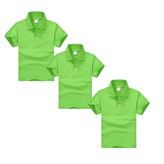 Grblisyd Polo Shirt for Boys Girls 3 Pack School Uniform Athletic Quick Dry Shirt Casual Soft Comfortable Top Everyday Wear