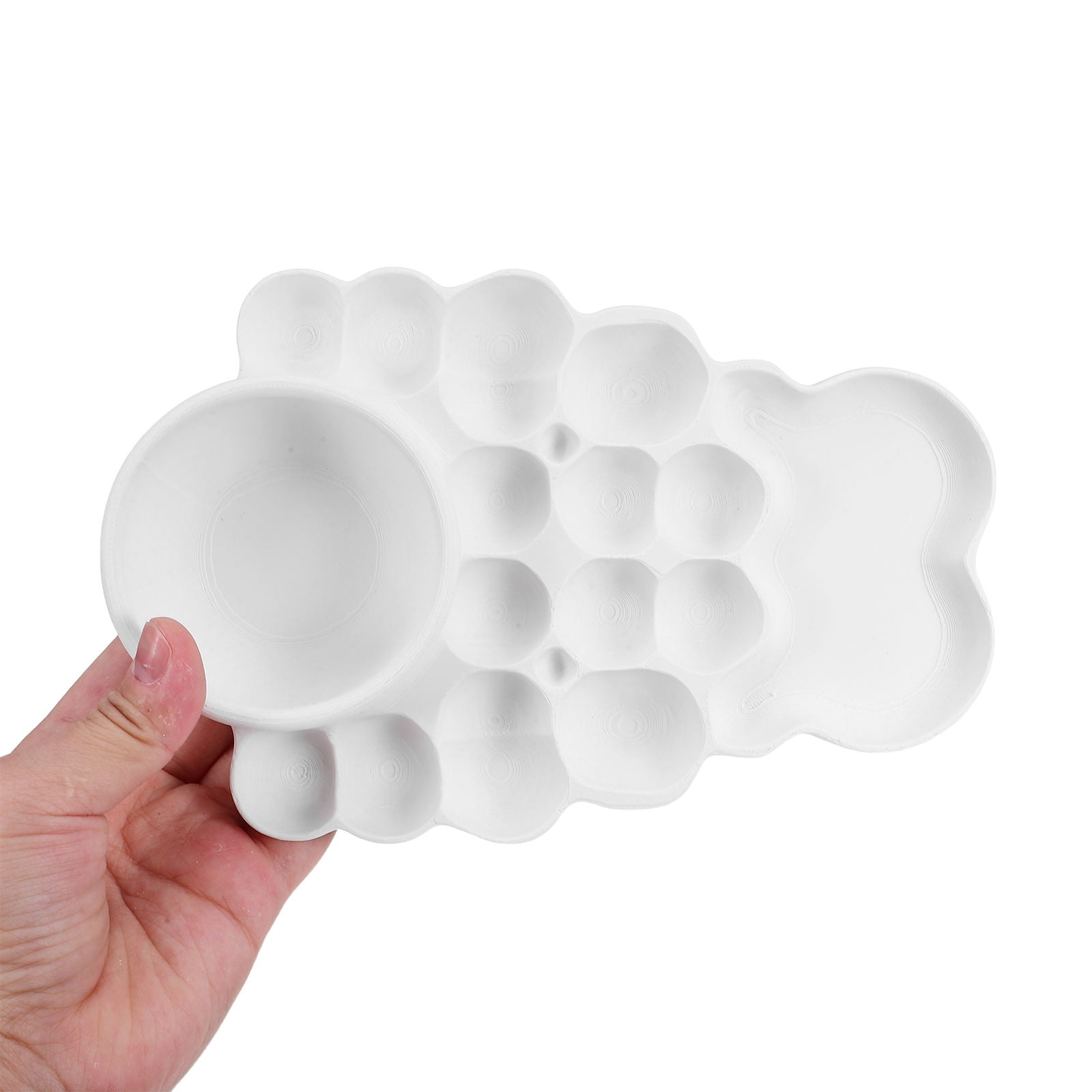 ELAYARD Portable White Plastic Watercolor Palette Tray for Mixing Paints at Home and Art Projects