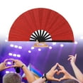 thumbnail image 2 of Glitters Foldable Fan KungFu Fan For Music Festivals Outdoor Activity Decoration, 2 of 13