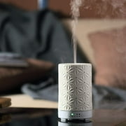 Starmoon Aromatherapy Essential Oils Diffuser, Ultrasonic Humidifier, Bauhinia Pattern, White