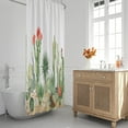 thumbnail image 2 of Green Cactus Shower Curtain Sets,Tropical Plants Flowers Bathroom Curtains,Modern Minimalist Art Bath Curtain,Waterproof Fabric with 12 Hooks 72x72 Inches, 2 of 6