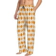 thumbnail image 6 of Rocae Orange argyle for Mens Pajama Pants Pj Pants Mens Lounge Pants-XX-Large, 6 of 6
