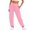 A-Pink488, variant on Yuanlong Women's Joggers Elastic Waist Drawstring Pocketed Solid Color Classic Running Workout Outdoor Activities Bottoms