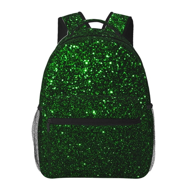 Disketp Green Sparkling Mochila Estampada para Hombre y Mujer – Mochila Ligera Clásica con Múltiples Bolsillos para Universidad, Trabajo y Viajes-One Size