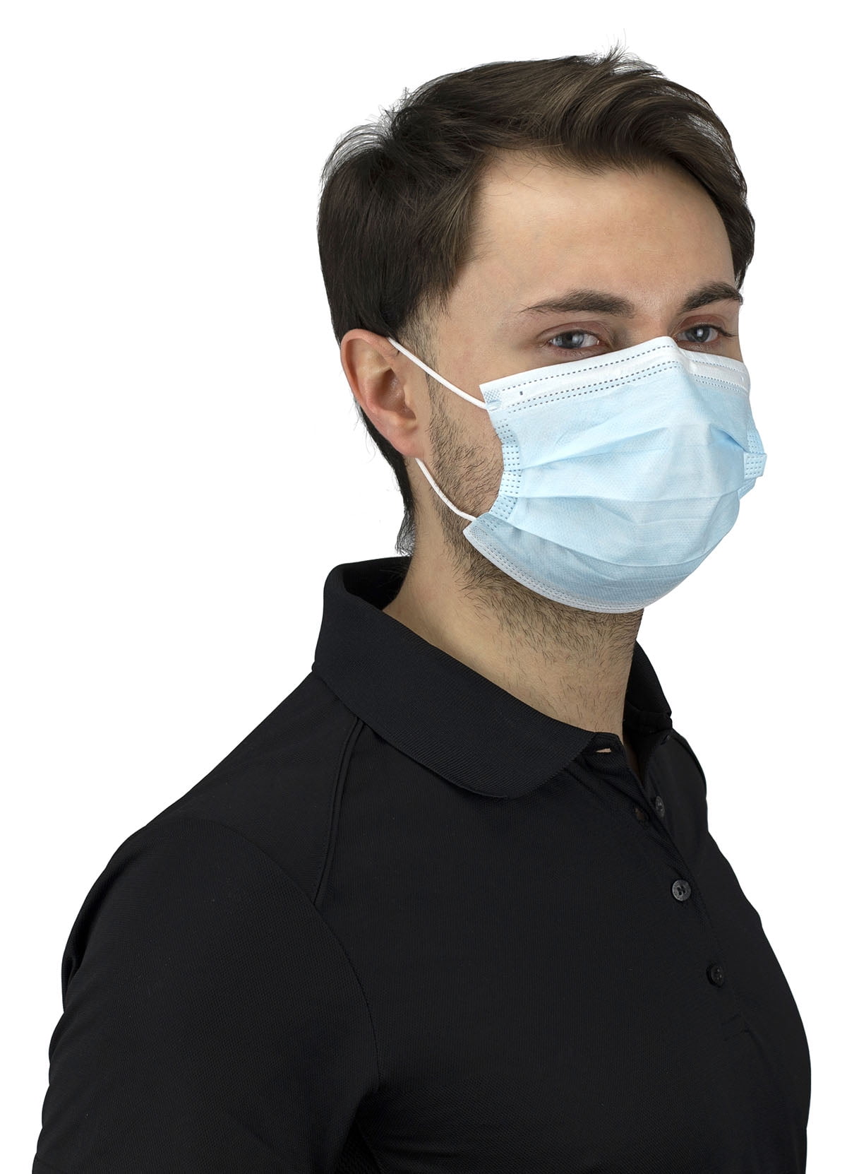 Ticare Face Masks, 3 ply disposable with ear loops, Box of 50