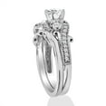 thumbnail image 3 of Pompeii Emery 3/4Ct Vintage Diamond Engagement Wedding Ring Set 14K White Gold (H/I,I1), 3 of 4