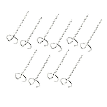 

Jangslng 10Pcs Barbecue Stick Vertical Skewer Grill Evenly Cooked with Stand Base Stainless Steel Stick for Grilling Steak Chicken Fish