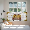 thumbnail image 3 of Sunflower Truck Tier Curtains 24 Inch Length, Summer Botanical Elegant Pastoral Floral Wooden Cafe Short Curtains for Bathroom Sink, Small Kitchen Curtain Light Filtering Drapes 2 Panels 27.5"Wx24"L, 3 of 8