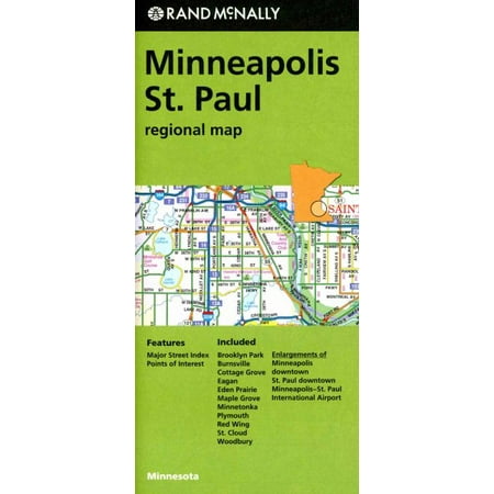 County Minnesota Map Rand mcnally minneapolis/st. paul, minnesota regional map - folded map: 9780528008832 ()