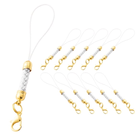 10PCS DIY Charm Straps with Lobster Clasp Colorful Lanyard Cords Braided Rope Straps for Phone Charms, USB Drives, Keychains, Jewelry Making, Crafts, Purse & Name Tag Accessories