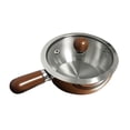 thumbnail image 4 of Olla para calentar leche, olla para sopa, utensilios de cocina para hervir con mango de madera, acero inoxidable, calentador de , cacerola Plata con tapa, 4 of 8